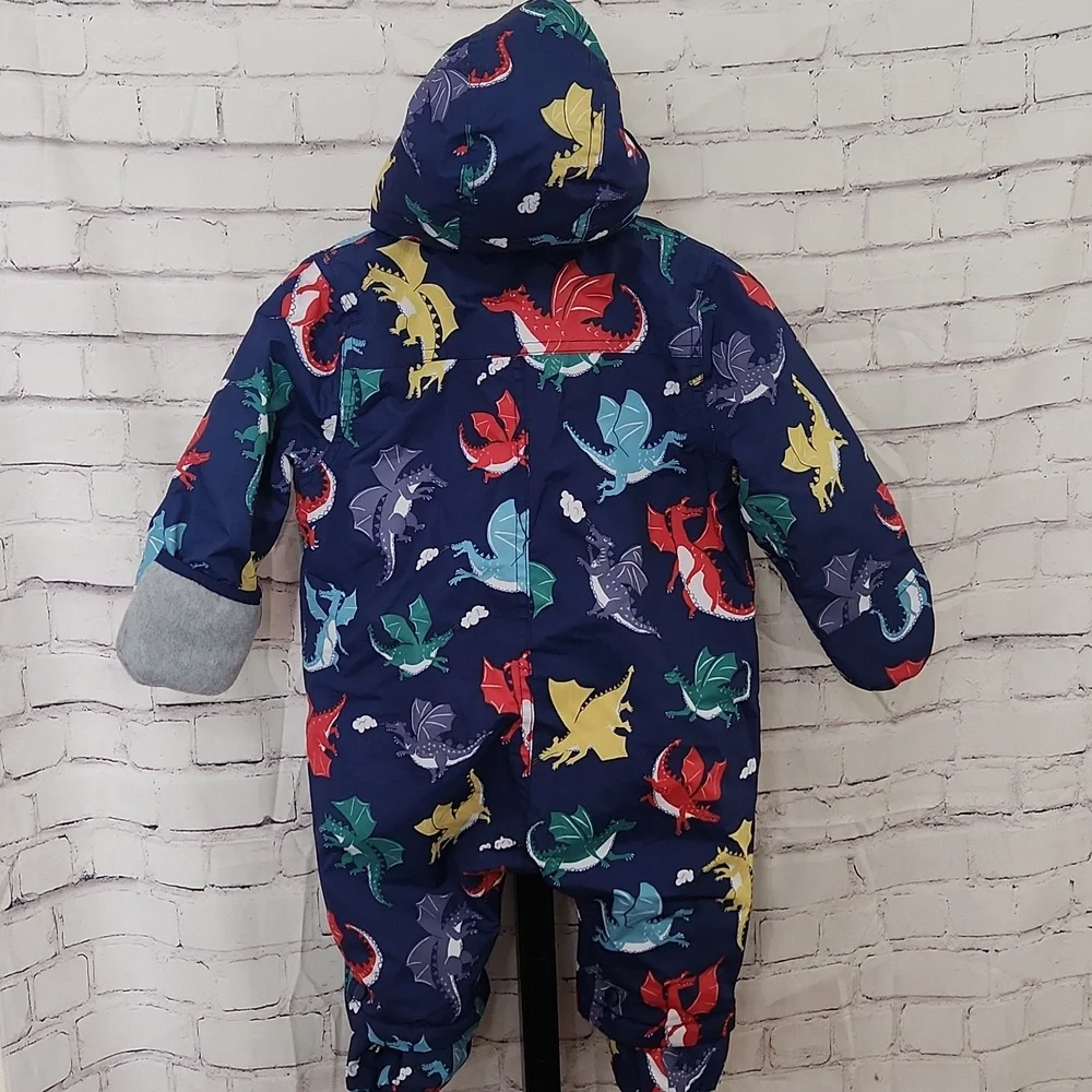 Baby Boden Dinosaur Print Footie With Booties, Baby Bunting, Size 3-6 Months
